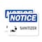 Signmission Sanitizer Sign With Symbol, 24 in W x Rectangle, Vinyl Decal OS-2PACK-NS-D-1824-L-18240 - alternate 1